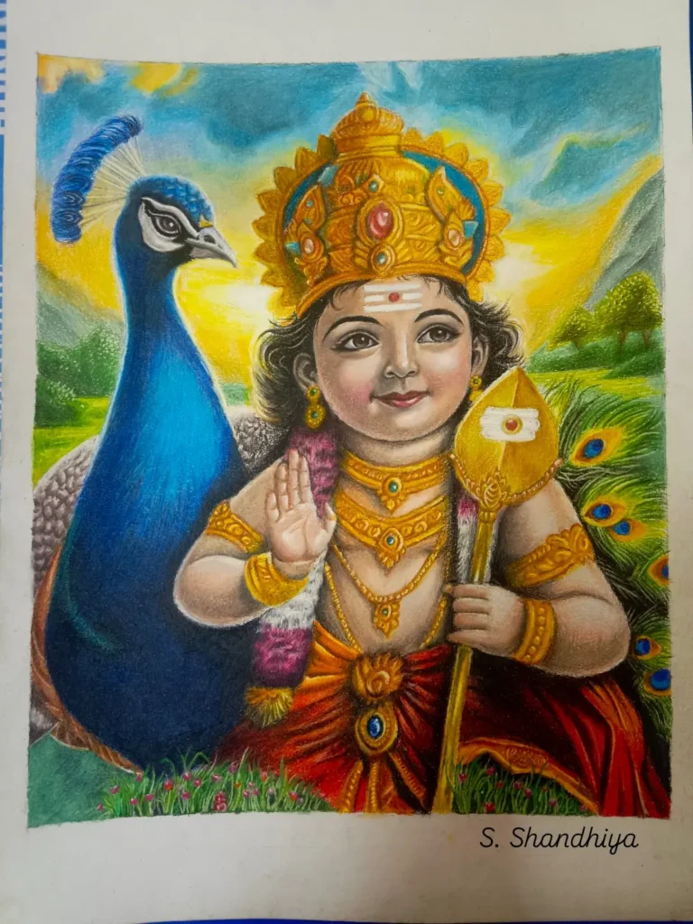 Realistic Murugan drawing
